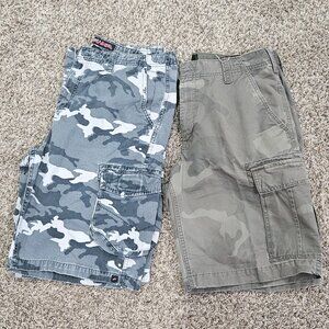 Men's Camo Cargo Utility Shorts - 34 waist